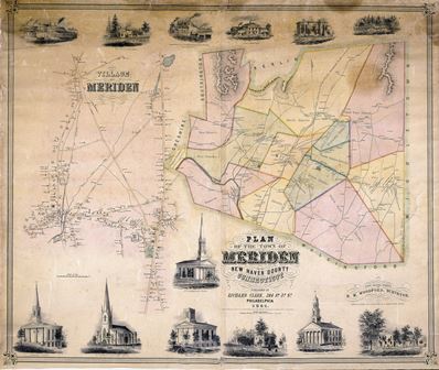 Plan of Meriden, 1851