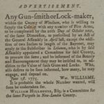 Advertisement for firearms, 1775