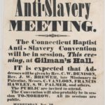 Announcement of anti-slavery meeting, circa 1841