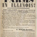 Broadside advertising Illinois farms, 1848