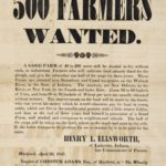 Broadside soliciting farmers for Indiana, 1847