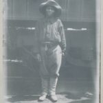African-American woman in pants, ca. 1900