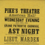 Pike's Theatre "Grand Patriotic Carnival," 1861