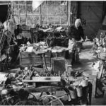 Alexander Calder in his studio, Roxbury, 1973