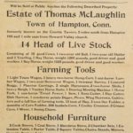 Auction, estate of Thomas McLaughlin, Hampton, 1906