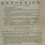 Discourse upon extortion: anti-slavery handbill, 1777