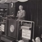 Harry Truman speaking from train platform, Hartford, 1952