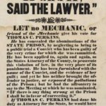 Broadside opposing election of Thomas C. Perkins, 1840s