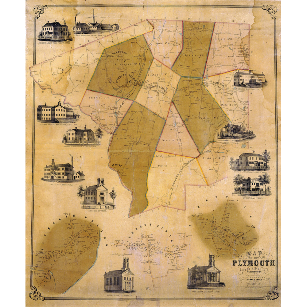Town and City Maps Connecticut History ILLUSTRATED