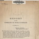 Report of the Committee on Woman Suffrage