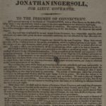 Toleration ticket: notice promoting election of Oliver Wolcott as governor, 1816