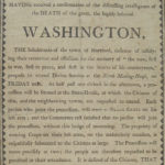 Service in memory of George Washington, Hartford, 1799