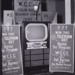 Television set in store window, Hartford, ca. 1950